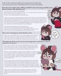 4:5 5_fingers addison_(arh) anthro arh arh_(character) blush bovid breasts brown_hair caprine cleavage clothed clothing dialogue domestic_sheep duo english_text female femboy fingers fur grey_body grey_fur grey_hair hair hair_bun heart_eyes heart_symbol hi_res male mammal mouse murid murine open_mouth pink_eyes red_eyes rodent sheep spiral_eyes text white_body white_fur white_hair