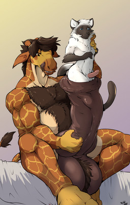 animal_genitalia animal_penis anthro anthro_pred anthro_prey balls bed belly big_balls big_penis blue_eyes body_hair brown_hair chest_hair cock_vore duo equine_genitalia equine_penis erection feet feet_first fur furniture genitals grin hair holding_prey huge_balls huge_penis humanoid_genitalia humanoid_penis hybrid_genitalia hybrid_penis hyper hyper_balls hyper_genitalia hyper_penis knot knotted_equine_penis knotted_penis larger_pred licking licking_lips looking_at_prey male male/male male_pred male_prey musclegut muscular nude_pred nude_prey on_bed orange_body orange_fur penile penis pink_penis sitting size_difference smile tail tongue tongue_out vore white_body white_fur pandottermon duster_(dustafyer7) erez_(rmwx) domestic_cat felid feline felis giraffe giraffid mammal 2021 colored dated hi_res signature