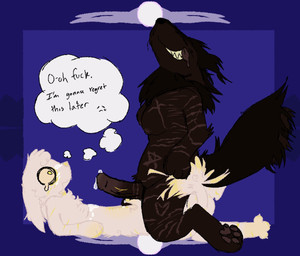 albino anthro big_penis black_body black_fur bodily_fluids fur genitals herm intersex intersex/male k-899_(permian) male melanistic overweight penis profanity regret scar self-harm_scars sharp_teeth size_difference skinny small_penis tears teeth text toony white_body white_fur muttzguttzx3 casualties:_unknown rainbow_(rotsrocks) albino_(gunsawian) expie_(gunsawian) gunsawian english_text hi_res