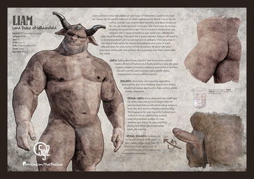 anthro balls beard biceps bodily_fluids butt butt_focus character_description container cum cum_in_a_cup cum_in_container cum_taste cup description erection facial_hair flaccid foreskin front_view genital_fluids genitals glans humanoid_genitalia information looking_at_viewer male measurements measuring_cup muscular muscular_male nipples nude number pecs penile penis profanity pubes rear_view retracted_foreskin simple_background solo standing text three-quarter_view unit unretracted_foreskin 5ive9ine2wo liam_(5ive9ine2wo) taurus 3d_(artwork) absurd_res digital_media_(artwork) english_text hi_res model_sheet portrait three-quarter_portrait