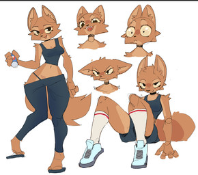 anthro beverage bra clothing curvy_figure expressions female fluffy fluffy_tail fur hourglass_figure multiple_poses orange_body orange_fur pose shocked showing_panties solo sports_bra tail thick_thighs tuft underwear de-imos dreamworks the_bad_guys diane_foxington canid canine fox mammal