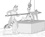all_the_way_through anal anal_penetration animal_genitalia anthro bound duo genitals gore gore_focus impalement male male/male penetration sheath skewering snuff tail tail_tied dipingxiangtr.d num8 uke_(oc) canid canine canis cheetah cheewuff felid feline hybrid king_cheetah mammal wolf absurd_res hi_res incest_(lore) sibling_(lore) twincest_(lore) twins_(lore)