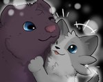 duo fur grey_body grey_fur hug purple_body purple_fur resachii chesawyiin_(cloudweaver) sachii_(resachii) domestic_ferret gulonine mammal marten mustelid musteline true_musteline weasel hi_res