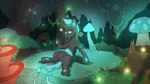 confusion feral forest fungus hooves male moss mushroom plant solo tree vines waking_up cocaine_(artist) conditional_dnp friendship_is_magic hasbro my_little_pony arthropod beetle changeling elateroid firefly insect 16:9 4k absurd_res hi_res widescreen