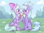 blue_hair dessert duo female food hair ice_cream licking purple_eyes sitting tongue tongue_out wings dsp2003 friendship_is_magic hasbro my_little_pony mythology cloud_chaser_(mlp) flitter_(mlp) equid equine mammal mythological_creature mythological_equine pegasus 2018 absurd_res hi_res sibling_(lore) sister_(lore) sisters_(lore) twins_(lore)