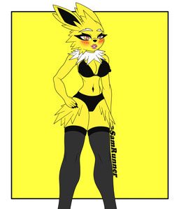 breasts clothing female heart_eyes heart_symbol legwear lingerie presenting school school_uniform small_waist solo spread_legs spreading teacher thigh_highs uniform samrunner nintendo pokemon eeveelution generation_1_pokemon humanoid jolteon pokemon_(species) hi_res