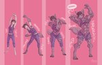 4_toes 5_fingers abs anthro barefoot biped body_size_growth bottomwear brown_hair claw_growth claws clothing eyes_closed feet female fingers fur fur_growth growth hair human_to_anthro logo muscle_growth muscular muscular_anthro muscular_female onomatopoeia pants pink_background purple_clothing purple_shirt purple_tank_top purple_topwear shirt simple_background size_transformation smile solo sound_effects species_transformation speech_bubble stretching tail tail_growth tank_top text toe_claws toes topwear torn_clothing transformation hukeng cc-by-nc-sa creative_commons mythology canid canine canis human mammal mythological_canine mythological_creature werecanid werecanine werecreature werewolf wolf 2024 artist_logo artist_name cel_shading digital_drawing_(artwork) digital_media_(artwork) english_description english_text hi_res shaded