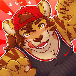 amber_eyes anthro armpit_hair backwards_baseball_cap backwards_hat baseball_cap basketball_jersey basketball_uniform biped black_clothing black_jersey body_hair broad_shoulders brown_hair brown_stripes close-up clothed clothing ear_piercing ear_ring fangs fingers freckles fur gradient_background hair hat headgear headwear heart_symbol jersey looking_at_viewer male medium_hair multicolored_body multicolored_fur muscular open_mouth orange_body orange_fur piercing pinstripe_pattern plantigrade radial_background raised_arm reaching_towards_viewer red_background red_clothing red_hat red_headwear red_symbol red_trim ring_piercing roaring shirt simple_background slightly_chubby smile smirk solo sportswear striped_body striped_fur stripes tail teeth text tongue tongue_out topwear two_tone_body two_tone_fur uniform wavy_hair mytigertail nike gabe_(mytigertail) felid feline mammal pantherine tiger 1:1 digital_media_(artwork) half-length_portrait portrait signature