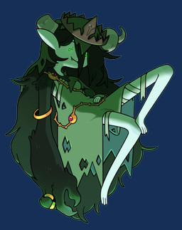 bandage black_hair bone broken_horn clothed clothing crown fangs female hair headgear horn humanoid_pointy_ears long_hair not_furry pointy_ears possession ring_(jewelry) solo teeth toony discount-supervillain adventure_time cartoon_network marceline_abadeer the_lich_(adventure_time) demon humanoid lich mammal undead vampire digital_media_(artwork) green_theme hi_res