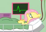 blue_eyes female feral fur gurney hair hospital imminent_death pink_hair simple_background solo nsfw_comix friendship_is_magic hasbro my_little_pony tumblr fluttershy_(mlp) equid equine horse mammal pony animated low_res