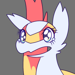 ambiguous_gender bodily_fluids crying eyelashes fur multicolored_body multicolored_fur open_mouth red_body red_fur solo tears two_tone_body two_tone_fur white_body white_ears white_fur yellow_body yellow_fur motherlatias nintendo pokemon miracle_(motherlatias) generation_3_pokemon latias legendary_pokemon pokemon_(species) 1:1 2024 headshot_portrait portrait