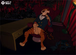 anthro art_nouveau bottomless bottomwear chair clothed clothing desk formal_clothing formal_wear fur furniture genitals lamp male masturbation necktie office office_chair ornate_furniture pants penis solo table tail catsnbriefs disney talespin shere_khan felid mammal pantherine tiger animated no_sound short_playtime webm