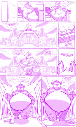 anthro areola balls belly belly_hair big_belly big_moobs body_hair butt chest_tuft city damaged_building destroying destroying_object dialogue duo ear_twitch eating eating_vehicle fangs genitals growing growth horn humanoid_genitalia humanoid_penis low_contrast macro male moobs nipples nude_anthro nude_male obese obese_anthro obese_male overweight overweight_anthro overweight_male penis plant rampage sharp_teeth speech_bubble stomping stuffing teeth text train tree tuft twitching_ear vehicle weight_gain spirited_fox rumble_(movie) spirit_(spirited_fox) steve_(rumble) canid canine fox kaiju mammal monster reptile scalie 2025 absurd_res comic english_text hi_res monochrome