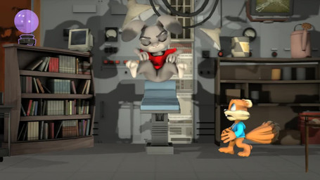 anthro body_size_growth clothed clothing female fur grey_body grey_fur laboratory macro male orange_body orange_fur size_transformation tail transformation animorph_maniac conker's_bad_fur_day disney rareware winnie_the_pooh_(franchise) zootopia conker frankenpooh judy_hopps eurasian_red_squirrel lagomorph leporid mammal rabbit rodent sciurid tree_squirrel 16:9 3d_(artwork) 3d_animation animated digital_media_(artwork) no_sound short_playtime video widescreen