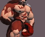 abdominal_scar abs animal_genitalia animal_penis anthro arm_hair arm_tuft balls becoming_erect biceps big_balls big_penis black_penis body_hair brown_hair bulge chest_hair chest_tattoo clothing deltoids erection genitals glans hair huge_penis humanoid_genitalia humanoid_penis hybrid_genitalia hybrid_penis knot knotted_humanoid_penis knotted_penis male muscular muscular_anthro muscular_male muscular_thighs navel nipples pattern_clothing pattern_underwear pecs penis penis_base plaid plaid_clothing plaid_jockstrap plaid_underwear pubes scar solo standing tattoo thick_penis tuft tusks underwear white_hair werethrope mythology werethrope_laporte canid canine canis mammal mythological_canine mythological_creature were werecanid werecanine werewolf wolf 2024 3d_(artwork) 3d_animation animated artist_name digital_media_(artwork) high_framerate short_playtime