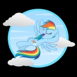 blue_body blue_feathers blue_fur circle cloud cutie_mark eyes_closed feathered_wings feathers female feral flying fur hair multicolored_hair multicolored_tail outside rainbow_hair rainbow_tail simple_background sky skyscape smile solo tail transparent_background wings veggie55 friendship_is_magic hasbro my_little_pony mythology rainbow_dash_(mlp) equid equine mammal mythological_creature mythological_equine pegasus 1:1 alpha_channel hi_res