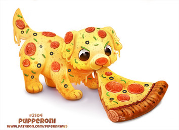 ambiguous_gender black_eyes cheese dairy_products detailed_food eating feral food fruit humor melted_cheese olive_(fruit) pepper_(fruit) pepperoni pizza plant pun simple_background solo text visual_pun white_background young piper_thibodeau canid canine canis domestic_dog food_creature mammal detailed digital_media_(artwork) digital_painting_(artwork) painting_(artwork) url