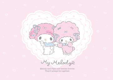accessory anthro bow_ribbon duo female fur hair_accessory hair_bow hair_ribbon pink_body pink_fur pink_hood pink_wool ribbons text white_body white_fur wool_(fur) yellow_nose unknown_artist onegai_my_melody sanrio my_melody my_sweet_piano bovid caprine lagomorph leporid mammal rabbit sheep english_text hi_res official_art pink_theme
