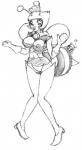 antennae_(anatomy) anthro arthropod_abdomen breasts crown female genitals headgear nipples non-mammal_breasts pussy solo stinger unknown_artist mario_bros nintendo super_mario_galaxy queen_bee_(mario) arthropod bee hymenopteran insect queen_bee monochrome