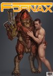 abs alien balls big_dom_small_sub bioware blush commander_shepard cover dominant dominant_humanoid duo electronic_arts erection fornax genitals gun hand_on_butt hand_on_chest hi_res holding_partner human human_on_humanoid humanoid humanoid_dominating_human interspecies krogan larger_humanoid looking_at_genitalia looking_at_penis magazine_cover male male/male mammal mass_effect multicolored_body muscular muscular_human muscular_humanoid muscular_male nipples nude pecs penis ranged_weapon red_body rnarccus size_difference smaller_human submissive submissive_human urdnot_wrex weapon yellow_body