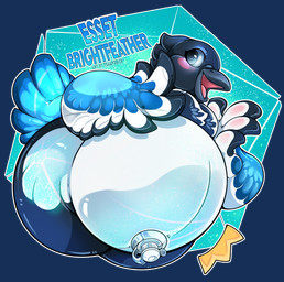 anthro belly belly_inflation belly_valve blue_body blush female inflatable inflation looking_at_viewer pool_toy presenting_belly seam_(sewing) solo translucent translucent_body fsmaverick animate_inanimate avian bird corvid living_inflatable living_pool_toy oscine passerine alpha_channel digital_media_(artwork) hi_res