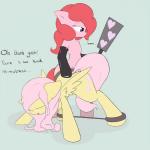 1:1 2013 anthro anthrofied bdsm better_version_at_source blue_eyes bondage bound butt_slap cutie_mark dialogue dominant dominant_female duo earth_pony english_text equid equine eyes_closed feathered_wings feathers female feral flat_chested fluttershy_(mlp) friendship_is_magic fur hair hasbro hi_res horse long_hair mammal mistress my_little_pony mythological_creature mythological_equine mythology pegasus petplay pink_body pink_fur pink_hair pinkie_pie_(mlp) pony restraints roleplay simple_background slap spanking spread_legs spreader_bar spreading standing tesslashy text wide_hips wings yellow_body yellow_feathers yellow_fur