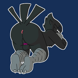 anthro anus backsack ball_ring balls beak black_body black_feathers bottomless butt clothed clothing feathers femboy genitals kneeling looking_back looking_pleasured male non-mammal_balls nude on_ground red_clothing solo sticker underwear unknown_artist brawl_stars supercell_(company) crow_(brawl_stars) avian bird corvid corvus_(genus) crow oscine passerine 1:1 alpha_channel hi_res