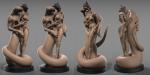 apode duo female legless male male/female sculpt serpentine boobart canid canine draconcopode fox lizard mammal naga reptile scalie snake 3d_(artwork) digital_media_(artwork) hi_res unavailable_at_source zbrush_(artwork)