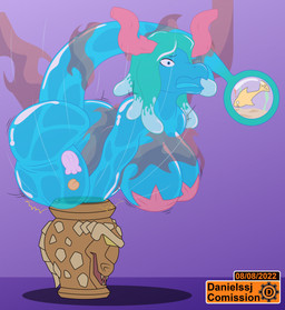 anthro big_breasts big_butt breasts butt captured dragon_capture_jar female forced green_hair hair huge_breasts huge_butt huge_hips huge_thighs navel nipples non-mammal_breasts non-mammal_navel non-mammal_nipples open_mouth seashell shell solo starfish_(accessory) starfish_bra starfish_on_nipples sucked_in thick_thighs water_body wide_hips danielssj mythology aquatic_dragon asterozoan dragon echinoderm fish goo_creature marine mythological_creature mythological_scalie scalie starfish 2022 dated hi_res