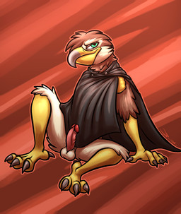 4_fingers 4_toes anthro avian_feet balls beak black_claws brown_body brown_feathers claws cloak cloak_only clothing erection feathers feet finger_claws fingers genitals glans green_eyes grey_balls grey_beak grey_body grey_feathers hand_on_arm humanoid_genitalia humanoid_penis male pattern_background penis pink_penis red_glans simple_background sitting solo spread_legs spreading striped_background toe_claws toes vein veiny_penis white_body white_feathers yellow_beak bassybefuddle conditional_dnp accipitrid accipitriform avian bird 2021 hi_res