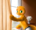 abs anthro clothing curtains detailed_background dust eyebrows flower fur green_eyes inside light looking_at_viewer male muscular muscular_male orange_body orange_fur pawpads plant red_cheeks red_eyebrows red_pawpads side_view simple_background solo underwear vase whiskers window yellow_body fairycatcreation pio_fairy_cat domestic_cat felid feline felis mammal digital_media_(artwork) digital_painting_(artwork) hi_res