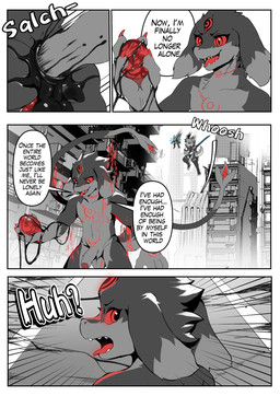 3_eyes anal anal_fisting anal_penetration anthro balls corruption dialogue duo egg fisting foreskin genitals half-erect humanoid_genitalia humanoid_penis male male/male multi_eye nude open_mouth partially_retracted_foreskin penetration penis red_sclera standing tattoo text tongue tongue_out alanisawolf777 third-party_edit canid canine canis domestic_dog hybrid mammal comic english_text hi_res