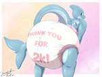 anthro bent_over big_diaper clean_diaper clothed clothing diaper looking_back male print_diaper raised_tail rear_view smile solo standing tail wearing_diaper steelshark steel_(steelshark) fish marine shark 4:3 absurd_res hi_res