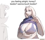 age_difference anthro areola areola_slip asriel_dreemurr asriel_dreemurr_(god_form) big_breasts boobs?_wanna_touch_boobs? boss_monster_(undertale) bovid bra breasts caprine clothed clothing clothing_lift digital_media_(artwork) duo english_text female fur goat hi_res horn huge_breasts incest_(lore) long_ears male male/female mammal mature_anthro mature_female mother_(lore) mother_and_child_(lore) mother_and_son_(lore) nipple_outline nipples parent_(lore) parent_and_child_(lore) parent_and_son_(lore) presenting presenting_breasts shirt shirt_lift simple_background son_(lore) strawberry_lynx text topwear toriel undertale undertale_(series) underwear undressing white_body white_fur