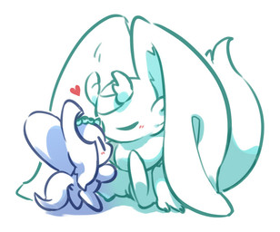aged_down alternate_form ambiguous_gender antlers big_ears biped bipedal_feral blush blush_lines chest_tuft digitigrade dipstick_tail duo eyes_closed feral fluffy fluffy_tail fur head_wings headpat heart_symbol horn huge_wings looking_at_another markings mouthless neck_tuft notched_ear semi-anthro simple_background sitting size_difference tail tail_markings tuft unusual_wing_placement white_background wings 0olqplo0 kirby_(series) kirby_and_the_forgotten_land nintendo elfilin fecto_elfilis alien chinchillid mammal rodent starling_(kirby) 2022 digital_drawing_(artwork) digital_media_(artwork) japanese_description male_(lore)