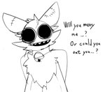 :d ambiguous_anthro ambiguous_gender anthro asking asking_viewer bell bell_collar big_eyes big_pupils biped cheek_tuft chest_tuft collar collar_only dialogue ellipsis empty_stare facial_tuft front_view fur hands_behind_back inner_ear_fluff jingle_bell jingle_bell_collar looking_at_viewer monotone_background neck_bell noseless nude open_mouth open_smile patch_(fabric) pointy_ears prick_ears pupils question questioning_ellipsis seam_(sewing) simple_background smile smiling_at_viewer solo soul_devouring_eyes stare talking_to_viewer teeth text tuft white_background wide_smile misoden_(artist) mythology azure_(flufpan) animate_inanimate dragon furred_dragon furred_scalie living_clothing living_costume living_fursuit mythological_creature mythological_scalie scalie 2024 digital_drawing_(artwork) digital_media_(artwork) english_text engrish greyscale half-length_portrait monochrome portrait sketch