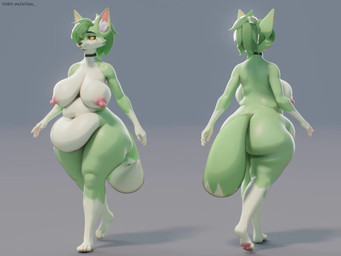 anthro belly big_belly big_breasts big_butt breast_jiggle breasts butt choker erect_nipples female front_view huge_belly huge_breasts huge_butt jewelry jiggling liquidy_fat necklace nipples nude overweight overweight_anthro overweight_female rear_view sagging_breasts simple_background solo tail thick_thighs walking wide_hips orilas gamecade_(ncs) nance_(ncs) canid canine canis mammal wolf 2025 3d_(artwork) 3d_animation 4:3 animated blender_(artwork) digital_media_(artwork) no_sound short_playtime video