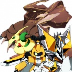 ambiguous_gender anthro feral group machine one_eye_closed simple_background white_background wink sholma keitai_denjuu_telefang medabots metabee_(anime) crypto_(telefang) mammal metabee pangolin robot scalie 1:1 crossover