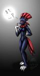 $ anthro biped breasts claws currency_symbol dollar_sign ellipsis female looking_at_viewer nude question_mark red_eyes small_breasts solo standing symbol toe_claws snowfyre nintendo pokemon winter_(snowfyre) generation_4_pokemon pokemon_(species) weavile 2009 hi_res