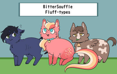 bell bell_collar black_collar black_hair black_hooves black_tail blue_body blue_collar blue_eyes blue_fur brown_body brown_fur brown_hair brown_hooves brown_wings collar eating female female_feral feral fur grass green_eyes group hair heart_pupils heart_symbol hooves long_tail multicolored_hair narrowed_eyes open_mouth pink_body pink_fur plant side_view simple_background smile spotted_legs standing tail teats text trio udders white_hooves wings yellow_eyes young young_female bittersouffle fluffy_pony fluffy_pony_(species) mammal 2026 digital_media_(artwork) english_description english_text flat_colors hi_res story story_in_description