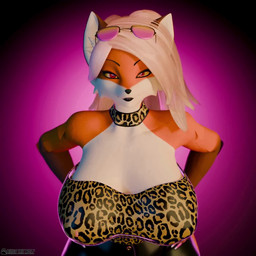 anthro big_breasts black_bottomwear black_clothing black_lips black_nose black_pants blonde_hair bottomwear breasts brown_body brown_fur butt clothing colored_nails eyewear female fur glasses hair heart_eyes heart_symbol lips looking_at_viewer mature_female nails nipple_outline orange_body orange_fur pants physics pink_hair pink_nails red_eyes shaking_breasts shaking_butt small_tail solo tail tan_body tan_fur yellow_eyes diegothewolf dogzeela_(modeler) vyxxx_torrid_(supersizedshiba) canid canine fox mammal 1:1 3d_(artwork) 3d_animation animated blender_(artwork) blender_eevee_(artwork) digital_media_(artwork) hi_res high_framerate no_sound short_playtime video