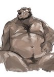 anthro beard belly black_nose brown_body brown_fur eyewear facial_hair fur glasses humanoid_hands kemono male moobs navel nipples overweight overweight_anthro overweight_male simple_background solo white_background kita_9999 love_mechanic tom_(lm) bear mammal 2016 hi_res sketch