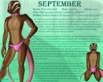 5:4 aloisyous_blue anthro calendar clothing collar english_text femboy gilbert's_skink harem_boy lizard male pink_body pink_clothing reptile scales scalie skink solo tail text underwear