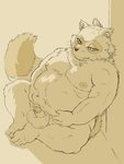 anthro balls belly big_balls genitals humanoid_hands kemono male moobs nipples overweight overweight_anthro overweight_male penis sitting solo hysk sengoku_puzzle tokugawa_ieyasu canid canine mammal raccoon_dog tanuki 2020 hi_res