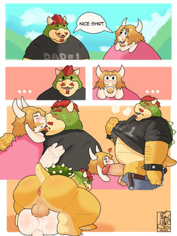 anal anal_penetration anthro anthro_on_anthro anthro_penetrated anthro_penetrating anthro_penetrating_anthro anus balls beard belly blep blonde_hair blush blushing_profusely bodily_fluids breath butt cum cum_in_ass cum_inside cum_on_butt cum_on_partner cum_on_partner's_butt cum_overflow dialogue dripping duo erection eyes_closed facial_hair fellatio from_front_position genital_fluids genitals glans hair horn humanoid_genitalia humanoid_penis kiss_on_lips kissing male male/male male_penetrated male_penetrating male_penetrating_male mating_press mature_male mustache oral overflowing_creampie penetration penile penile_penetration penis penis_in_ass perineum saliva saliva_drip sex slightly_chubby slightly_chubby_male speech_bubble text tongue tongue_out micius mario_bros nintendo undertale_(series) asgore_dreemurr bowser boss_monster_(undertale) bovid caprine goat koopa mammal reptile scalie turtle 3:4 comic english_text