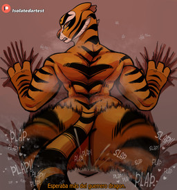 ambiguous_penetration anthro belly big_belly big_butt black_body black_fur bodily_fluids bottomwear butt clothing cum cum_inside duo female female_penetrated first_person_view fur genital_fluids heart_symbol huge_butt lips male male/female male_penetrating male_penetrating_female male_pov orange_body orange_fur pants penetration plap rear_view sex smile sound_effects striped_body stripes text thick_thighs tight_bottomwear tight_clothing tight_pants wide_hips yellow_sclera isolatedartest dreamworks kung_fu_panda master_po_ping master_tigress bear felid giant_panda mammal pantherine tiger absurd_res hi_res translated