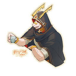 anthro band-aid bandage bandage_on_face bandage_on_nose brown_clothing brown_topwear cloak clothing container cup facial_hair fortune_teller hair looking_at_viewer male red_eyes red_hair smile smiling_at_viewer solo topwear watermarked_at_source holykun mythology threefold_recital_(game) tarjumdad_(threefold_recital) dragon eastern_dragon mythological_creature mythological_scalie scalie 1:1 hi_res signature