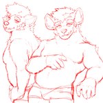 anthro big_muscles biped looking_at_viewer male muscular muscular_anthro muscular_male shirtless_anthro shirtless_male solo kentahyena hyena mammal 2024 digital_media_(artwork) hi_res sketch