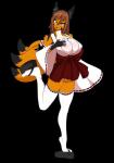 anthro breasts clothing female footwear panties sandals shoes solo underwear sagestrike2 fulvus canid canine fox mammal absurd_res alpha_channel hi_res