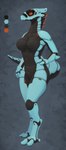 anthro blue_body breasts color_swatch featureless_breasts female hand_on_hip machine nude red_eyes simple_background solo standing tail returnaddress m1nt android robot robot_anthro synth_(vader-san) 2020 full-length_portrait hi_res portrait